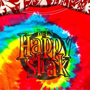 B & L’s Happy Shak Classic Tie Dye Tee 🌈 Gulf Shores, Alabama 🌈 circa 2006
